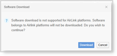 Software Download Warning