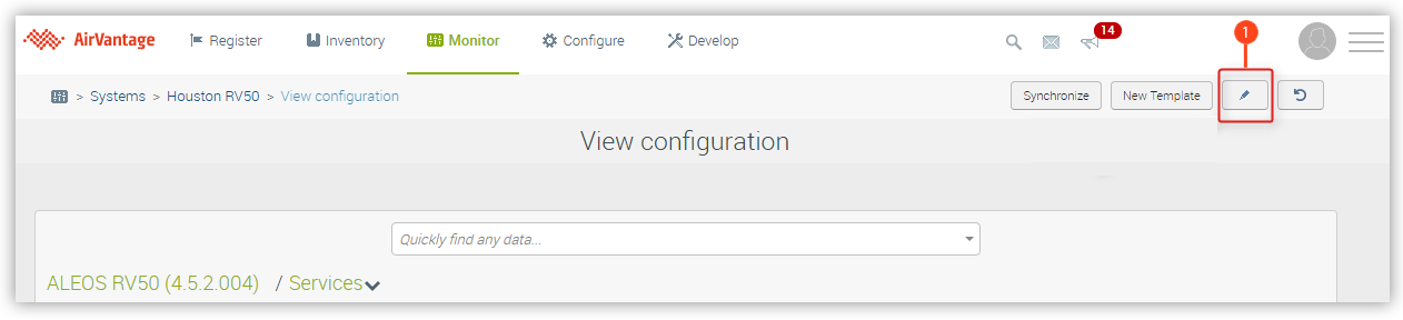 Accessing the Configuration Settings Screen.